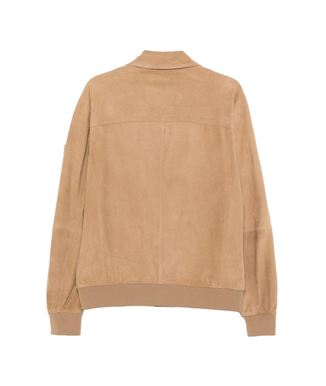 PEUTEREY Бежевая замшевая куртка, фото 2