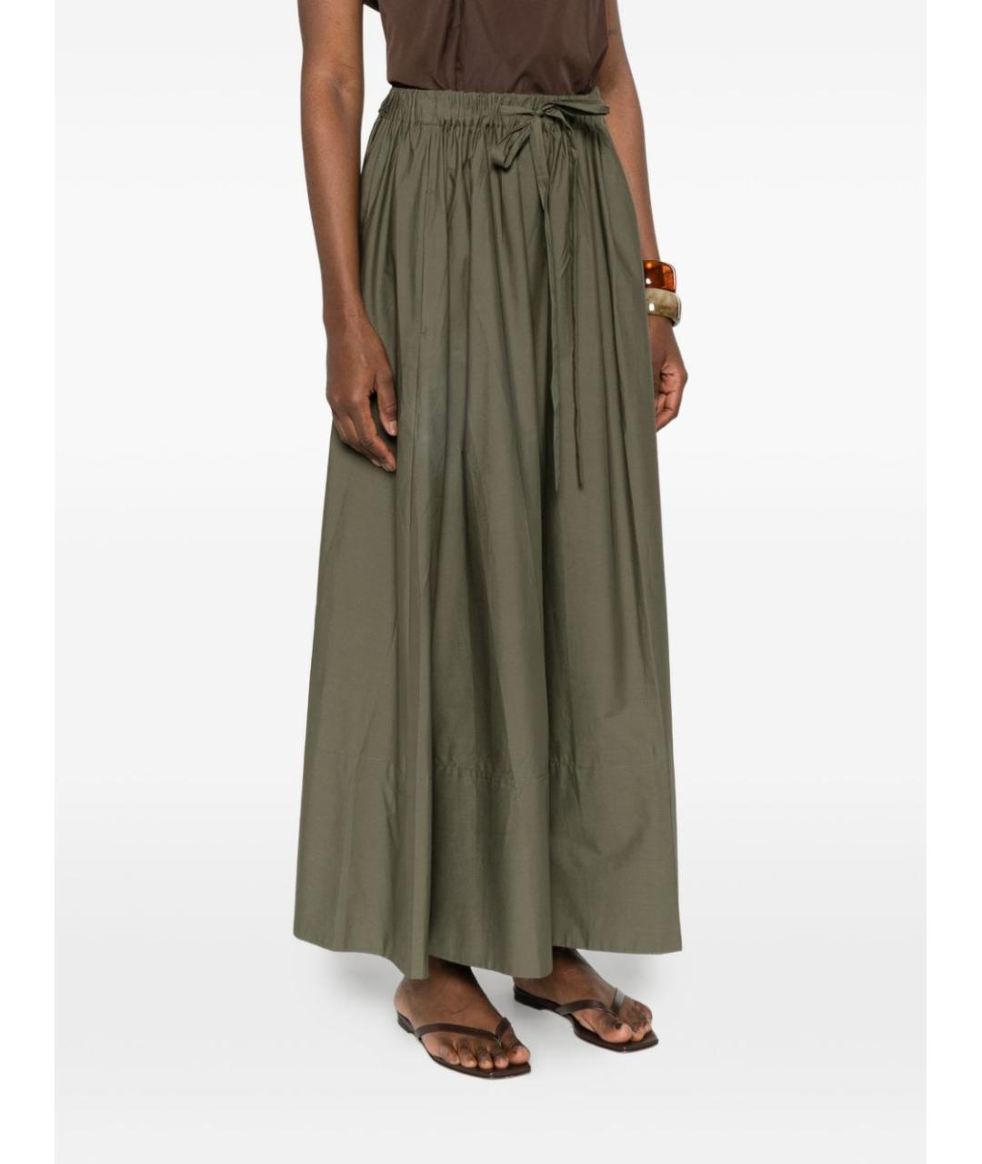 PEUTEREY Хаки хлопковая юбка макси, фото 5