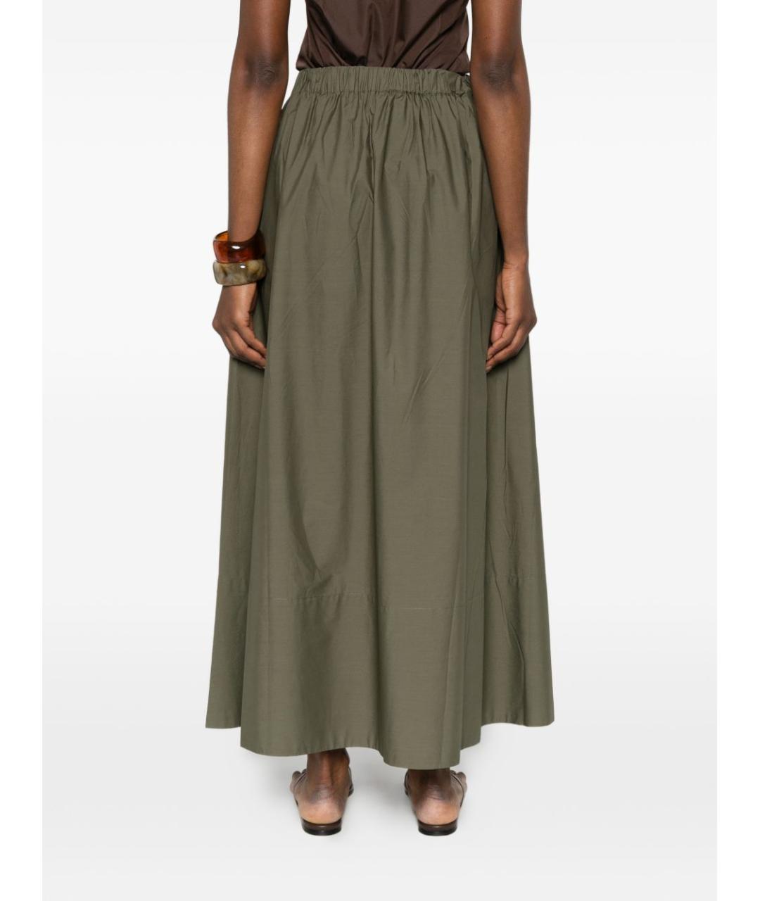 PEUTEREY Хаки хлопковая юбка макси, фото 2