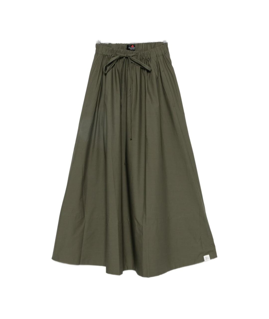 PEUTEREY Хаки хлопковая юбка макси, фото 1