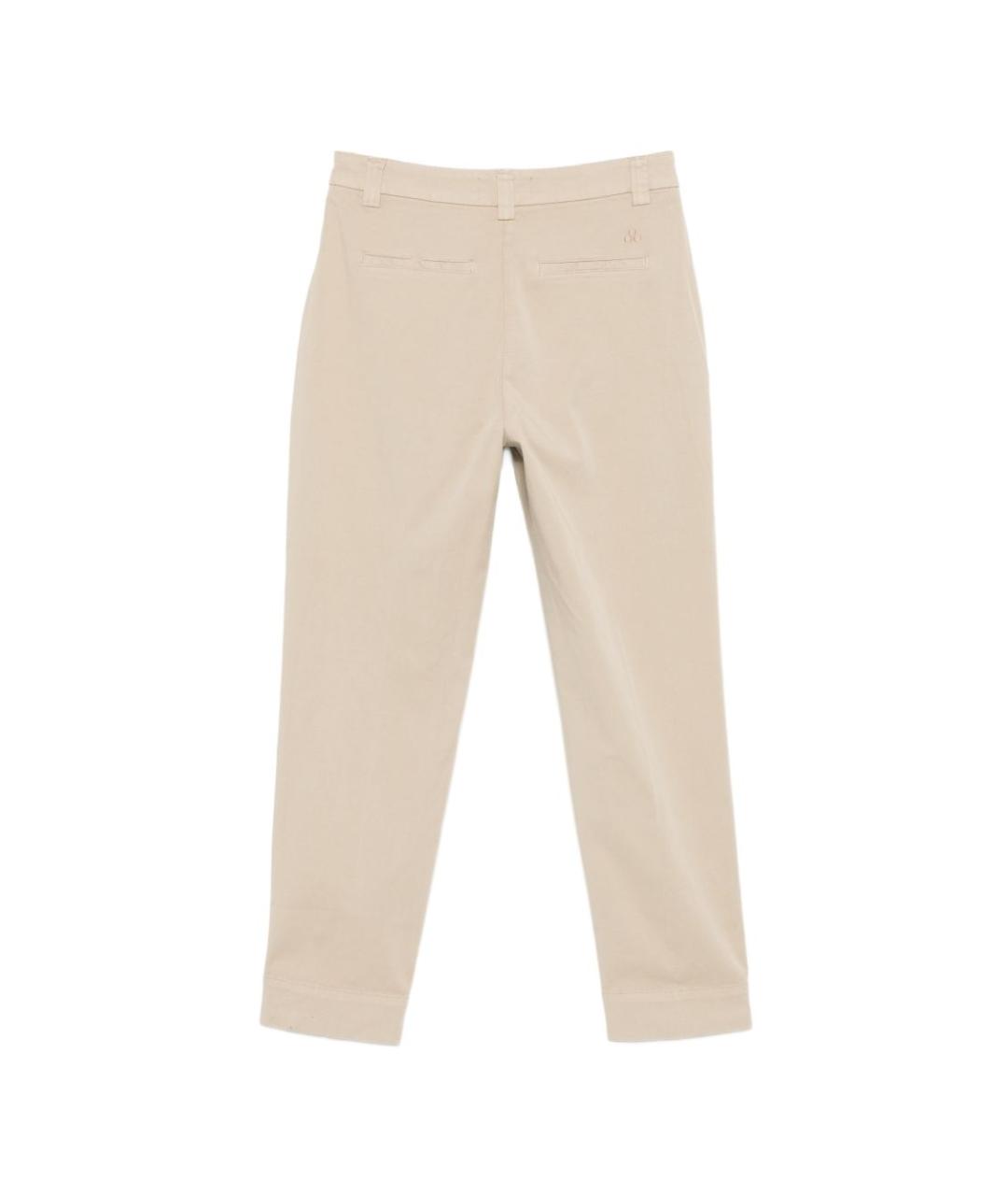 PEUTEREY Бежевые хлопковые прямые брюки, фото 2