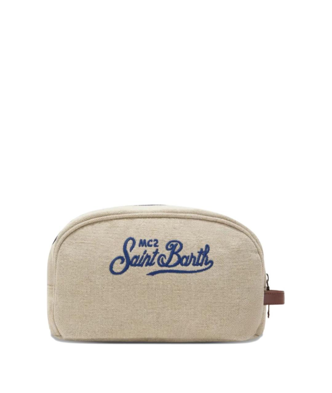 MC2 SAINT BARTH Бежевая льняная барсетка, фото 1