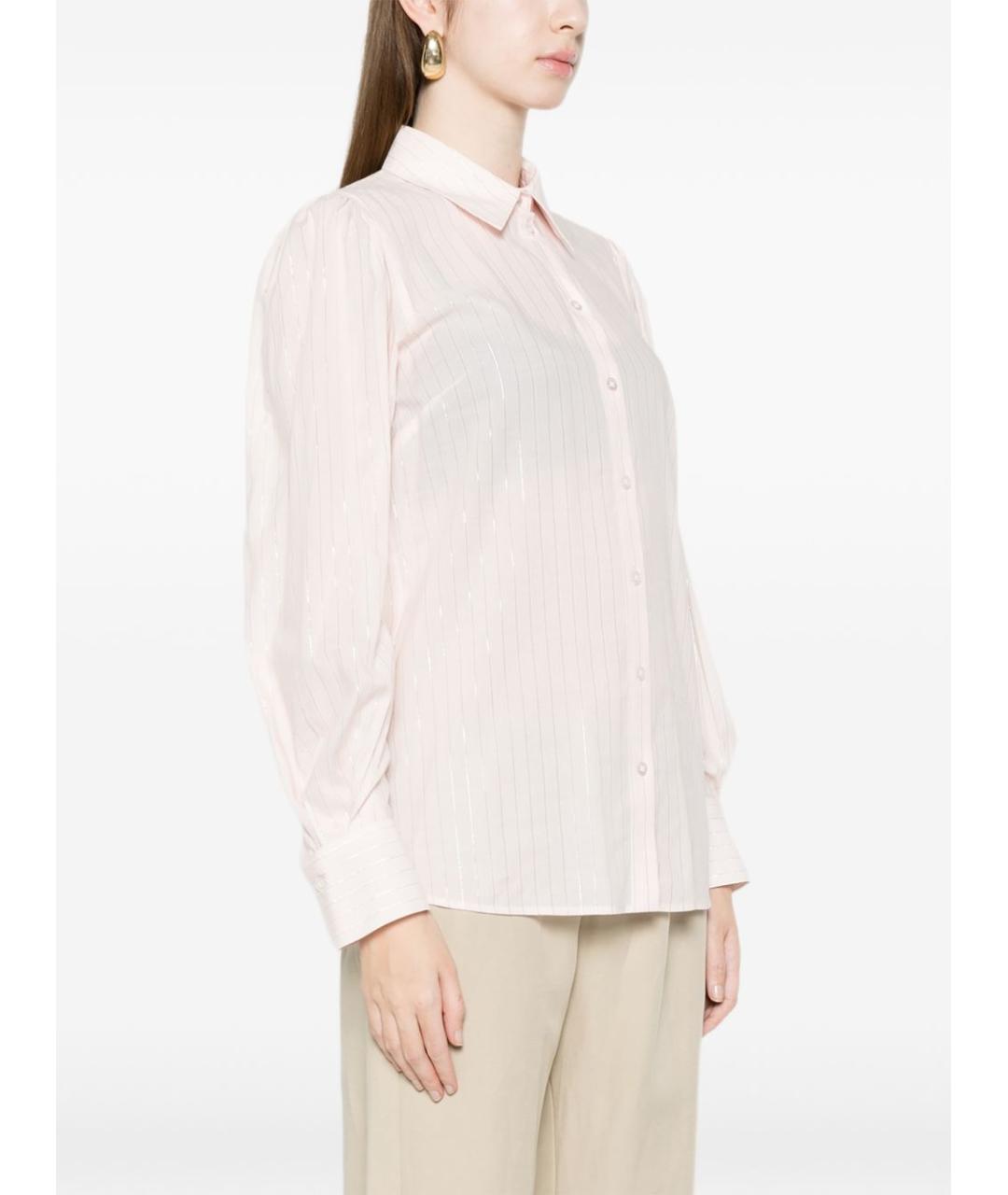 TWIN-SET Бежевая хлопковая рубашка, фото 5