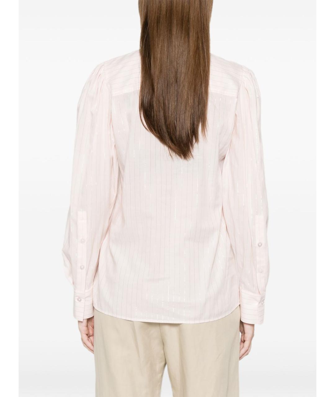 TWIN-SET Бежевая хлопковая рубашка, фото 4