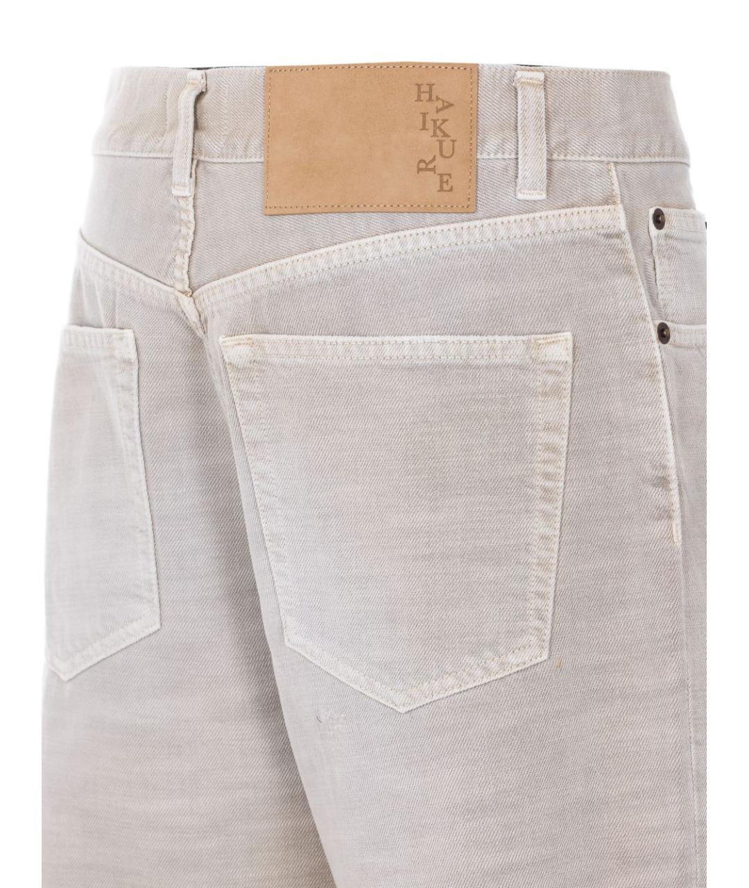HAIKURE Серые хлопковые прямые джинсы, фото 3