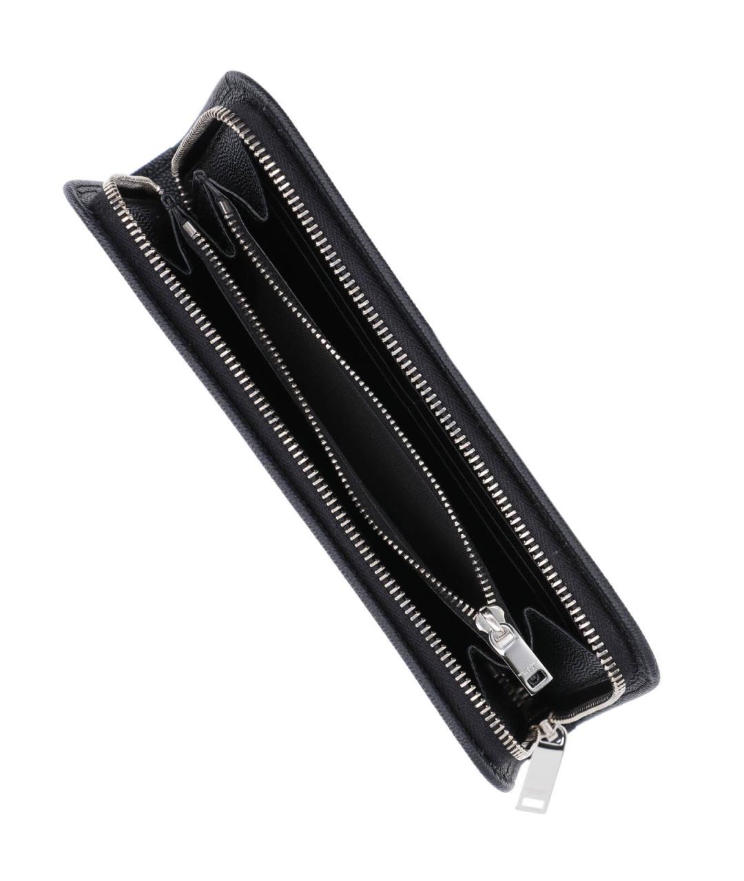 SAINT LAURENT Черный кожаный кошелек, фото 5