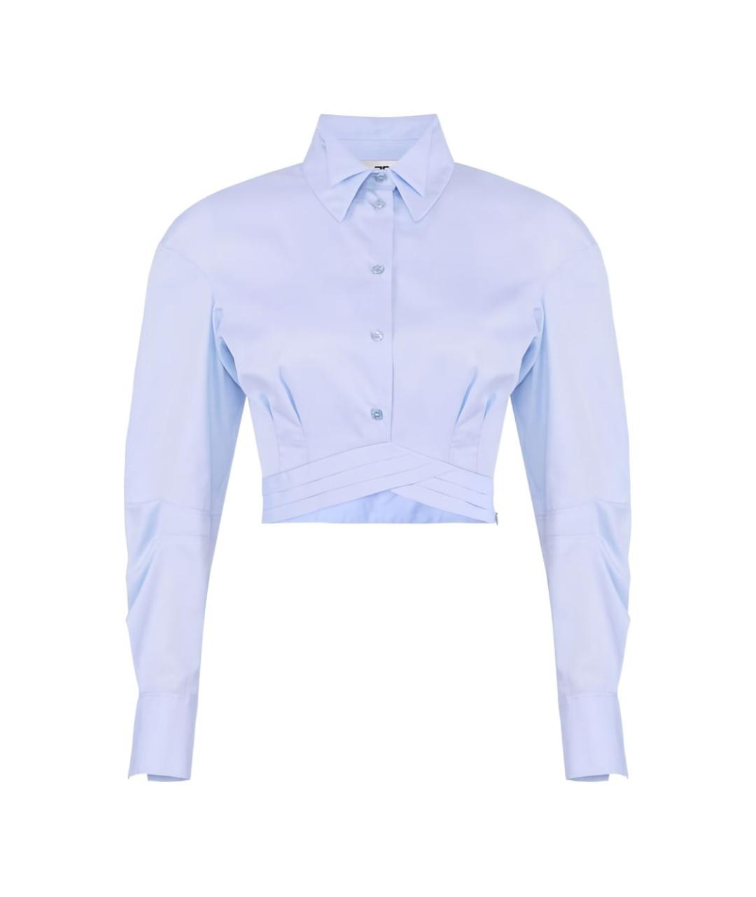 ELISABETTA FRANCHI Голубая хлопковая рубашка, фото 1