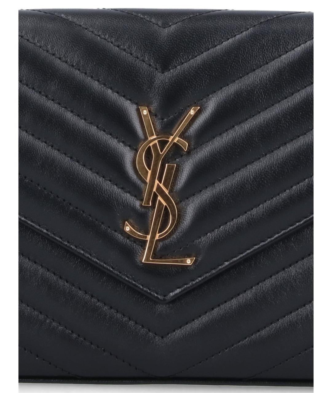 SAINT LAURENT Черный кошелек, фото 4