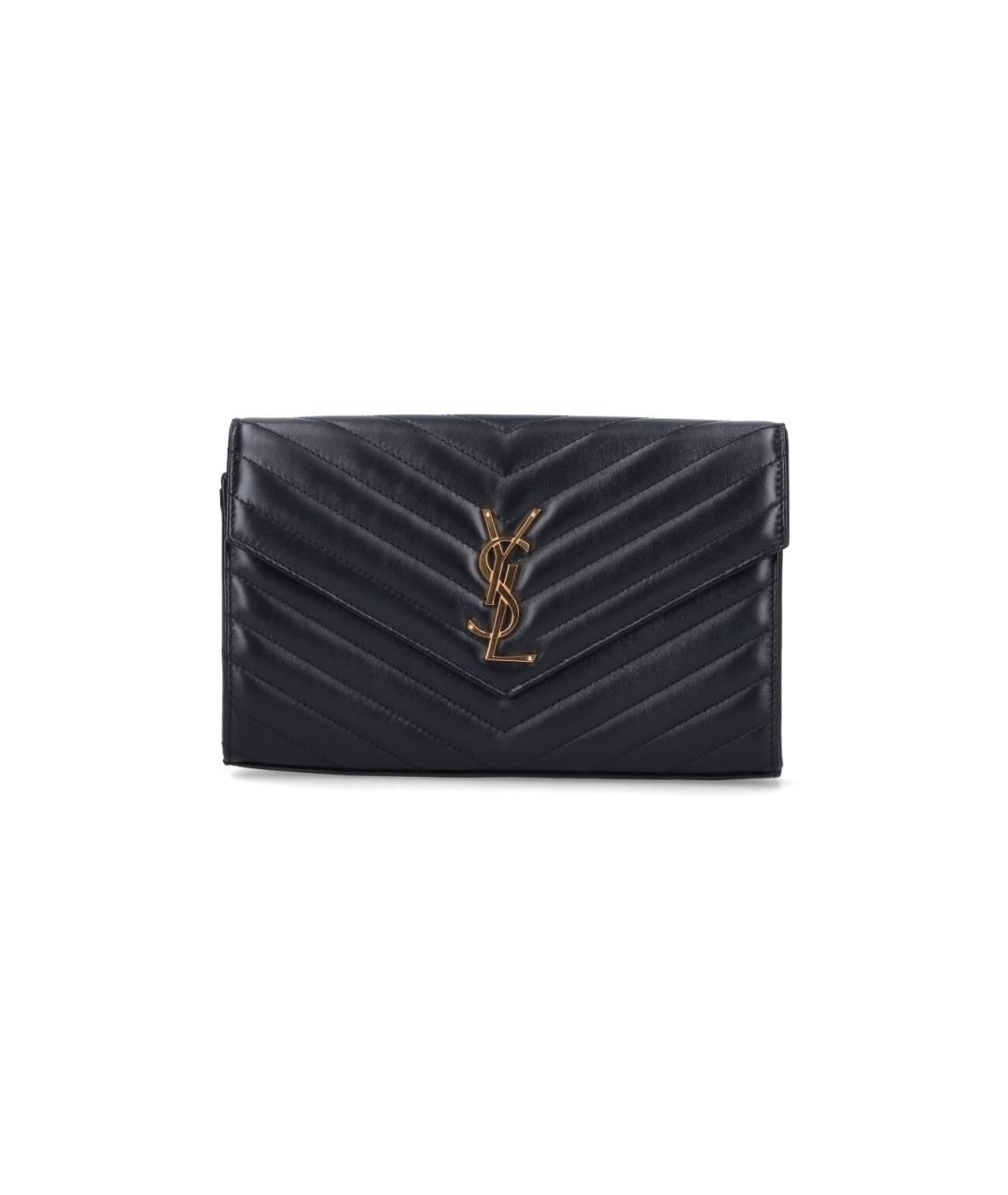 SAINT LAURENT Черный кошелек, фото 1