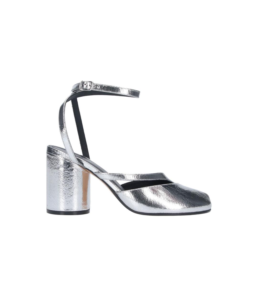 MAISON MARGIELA Серебряные кожаные туфли, фото 6