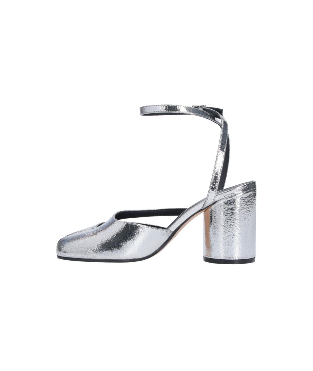 MAISON MARGIELA Серебряные кожаные туфли, фото 3