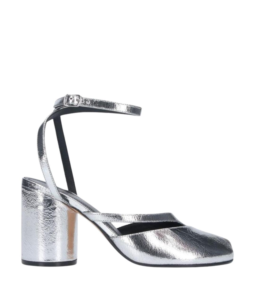 MAISON MARGIELA Серебряные кожаные туфли, фото 1