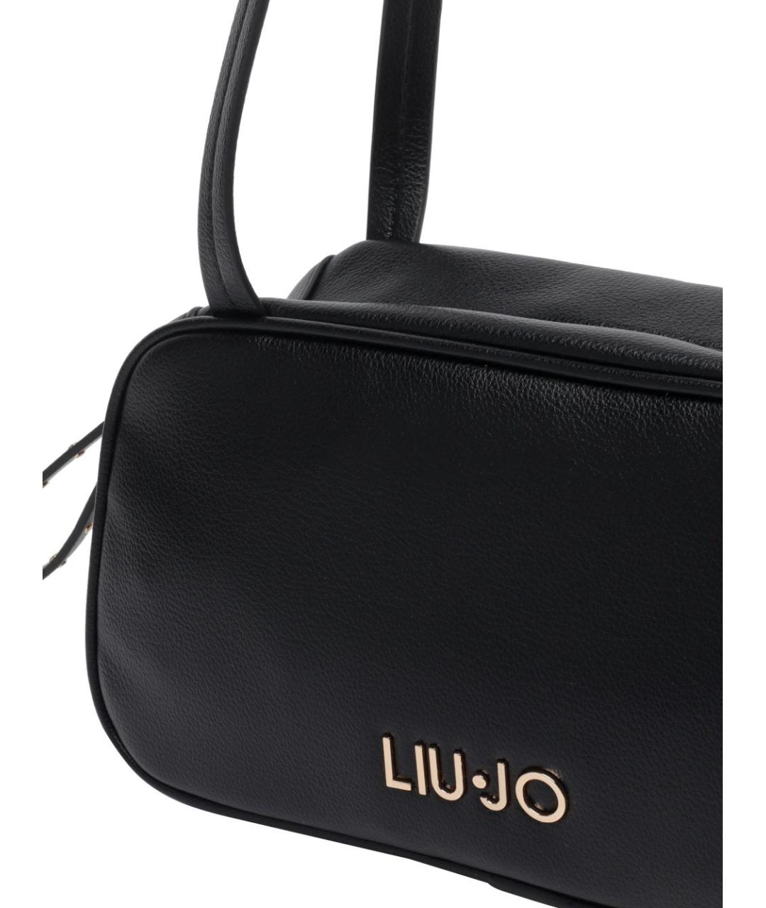 LIU JO Черная сумка через плечо из искусственной кожи, фото 3