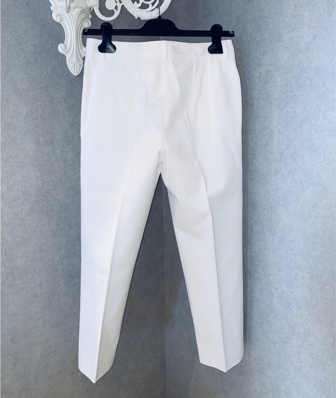DOLCE&GABBANA Белые хлопковые прямые брюки, фото 2
