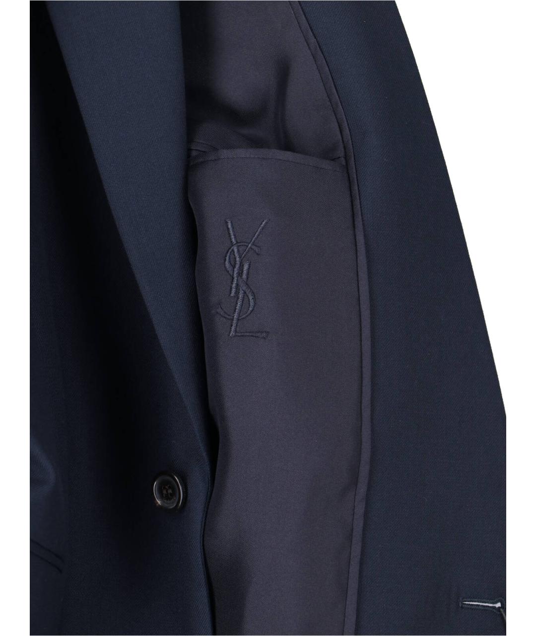 SAINT LAURENT Темно-синий жакет/пиджак, фото 5