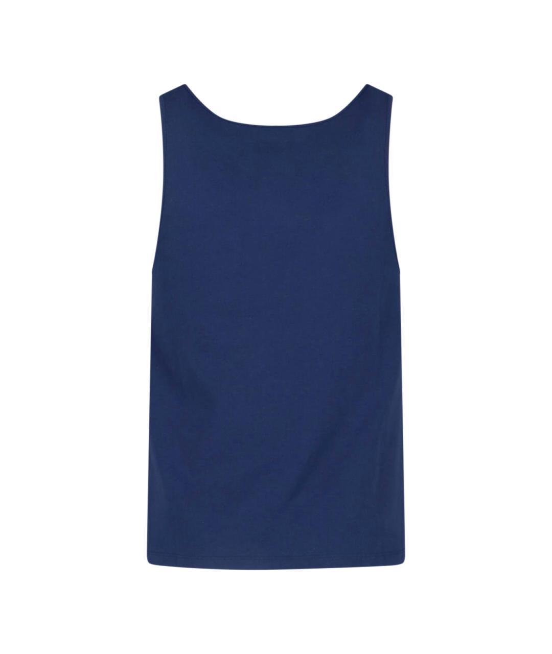 SAINT LAURENT Синяя хлопковая майка, фото 2