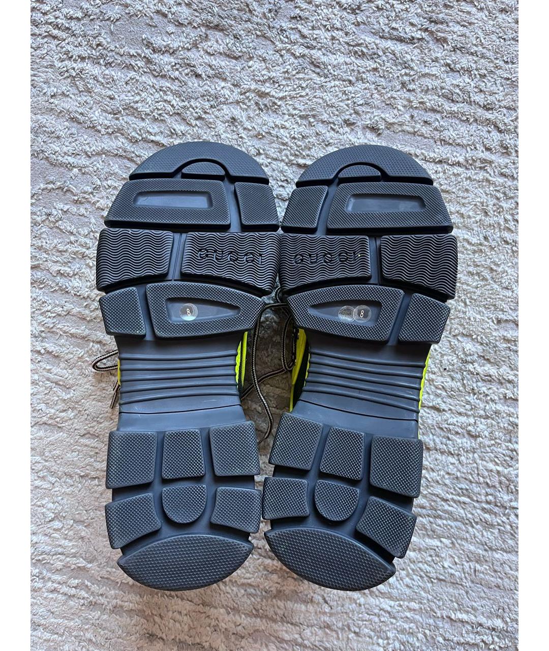 GUCCI Желтые низкие кроссовки / кеды, фото 4