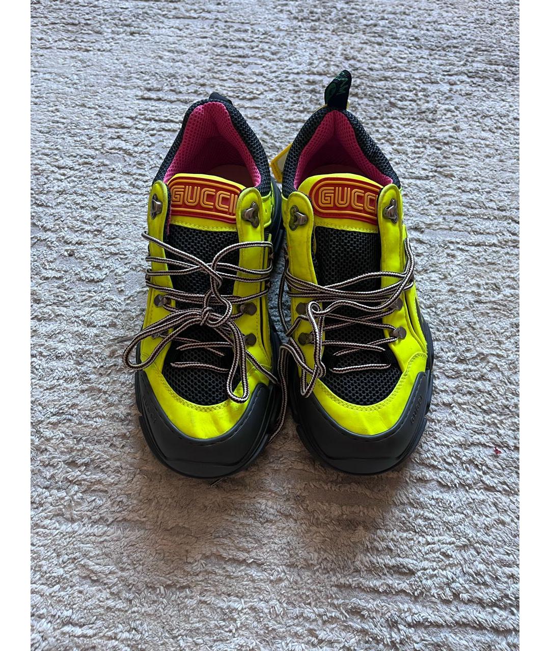GUCCI Желтые низкие кроссовки / кеды, фото 2