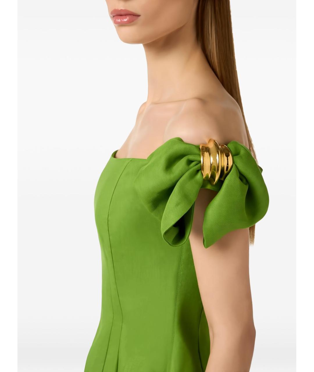ELISABETTA FRANCHI Зеленые вечернее платье, фото 3