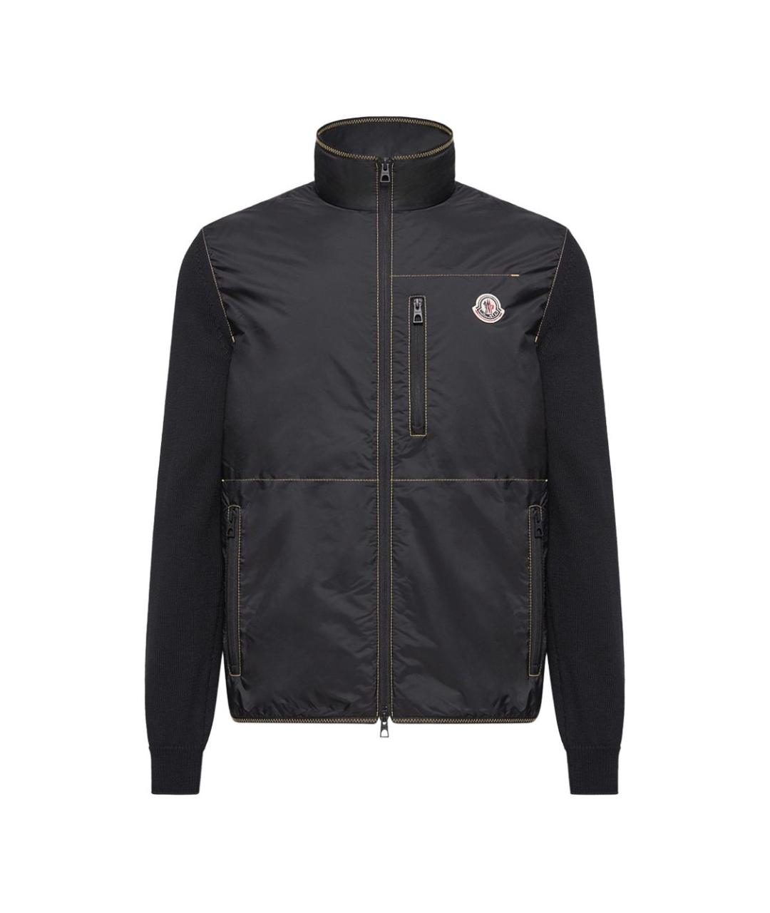 MONCLER Черная полиамидовая куртка, фото 1