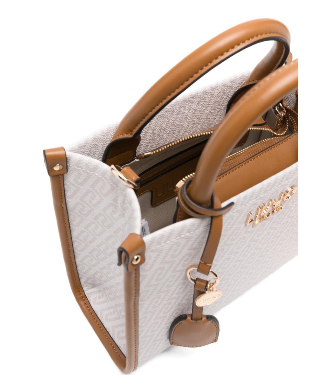 LIU JO Бежевая сумка тоут из искусственной кожи, фото 4