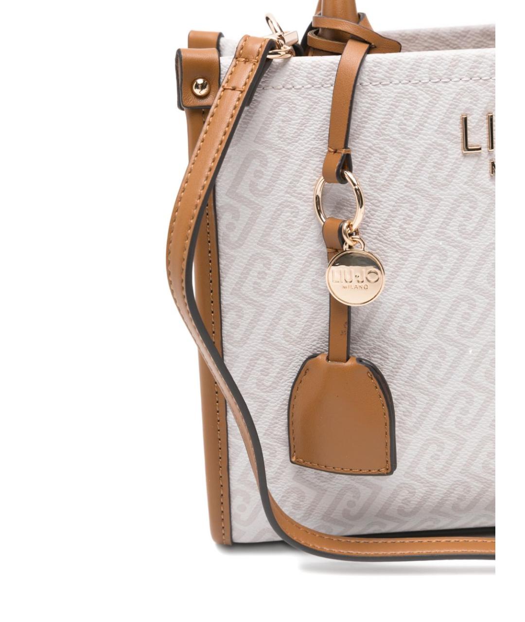 LIU JO Бежевая сумка тоут из искусственной кожи, фото 3