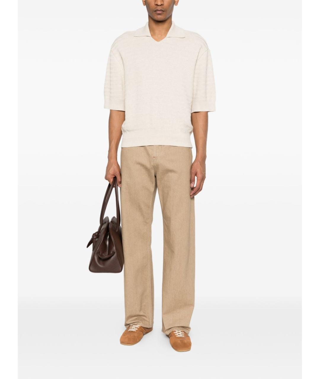 JACQUEMUS Бежевый хлопковый джемпер / свитер, фото 2