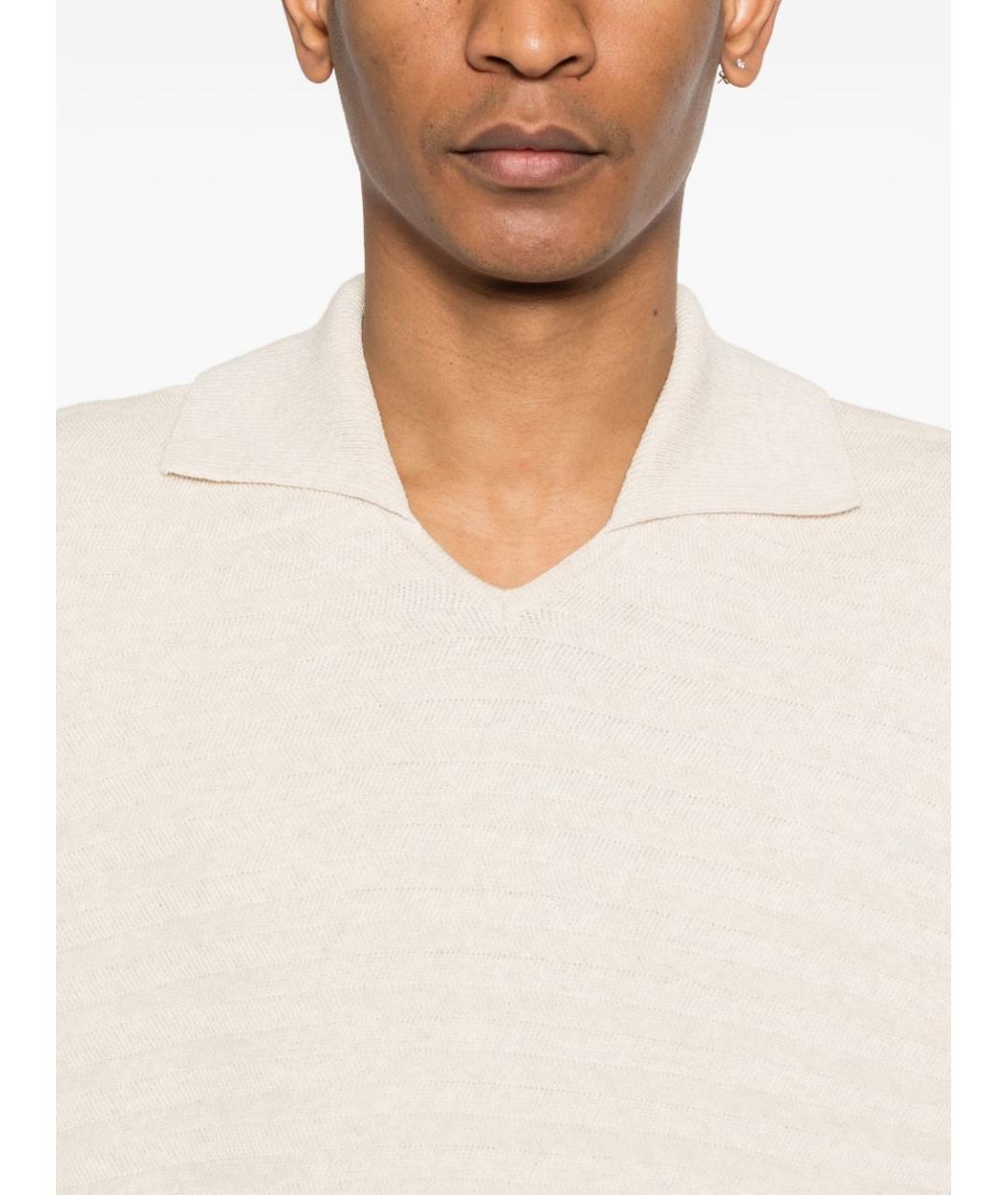 JACQUEMUS Бежевый хлопковый джемпер / свитер, фото 5