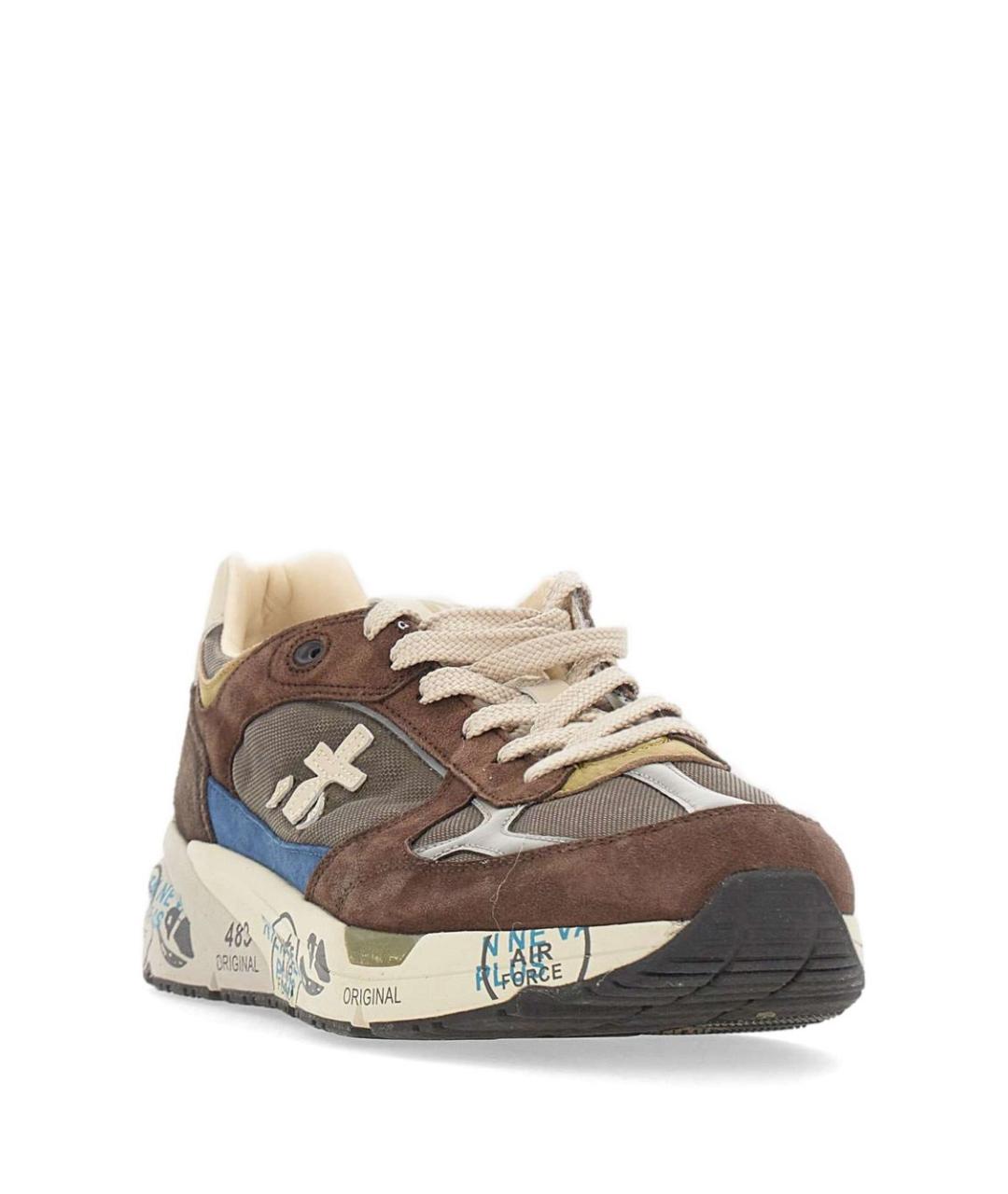 PREMIATA Коричневые низкие кроссовки / кеды, фото 7