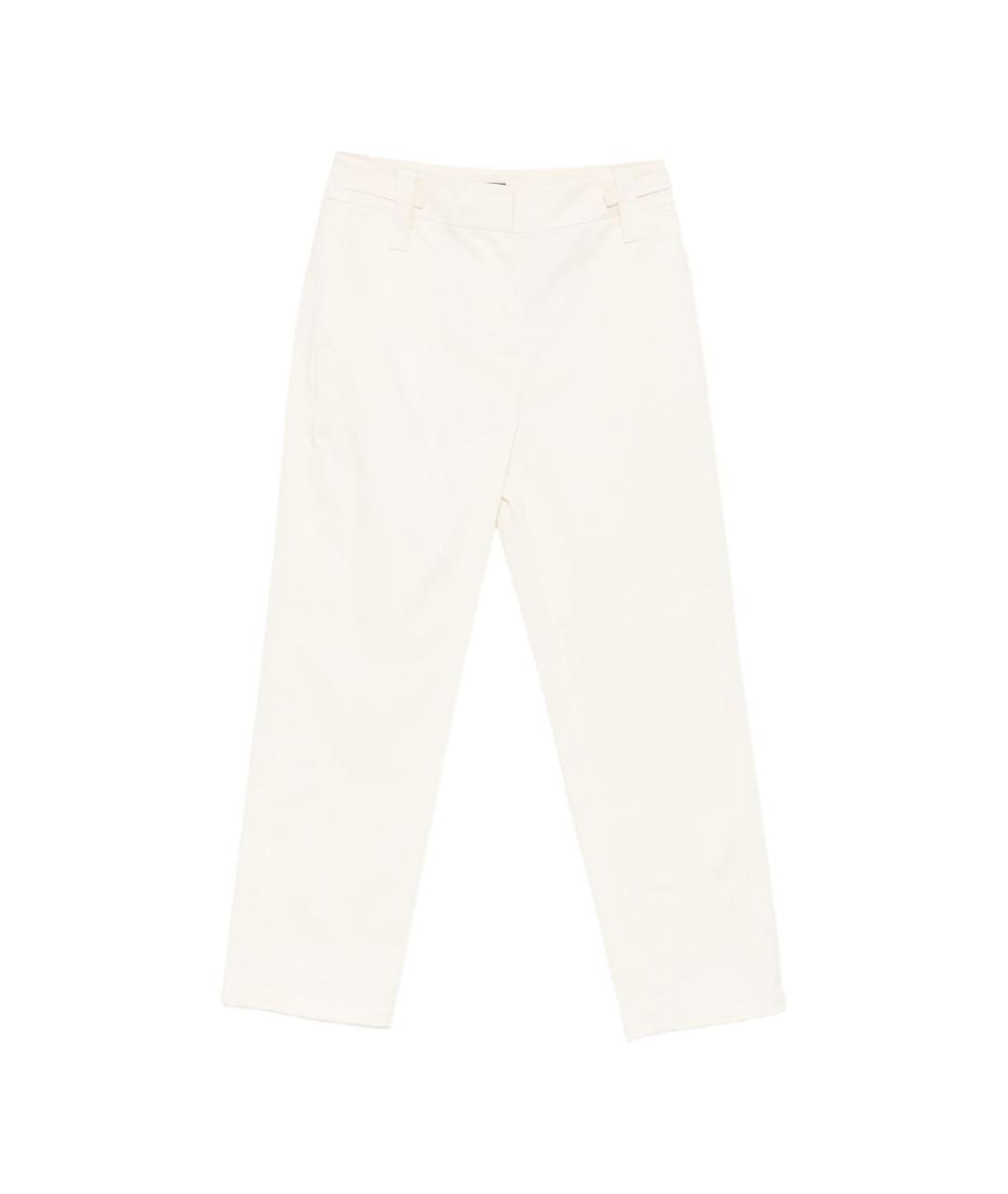 LIU JO Бежевые хлопковые прямые брюки, фото 1