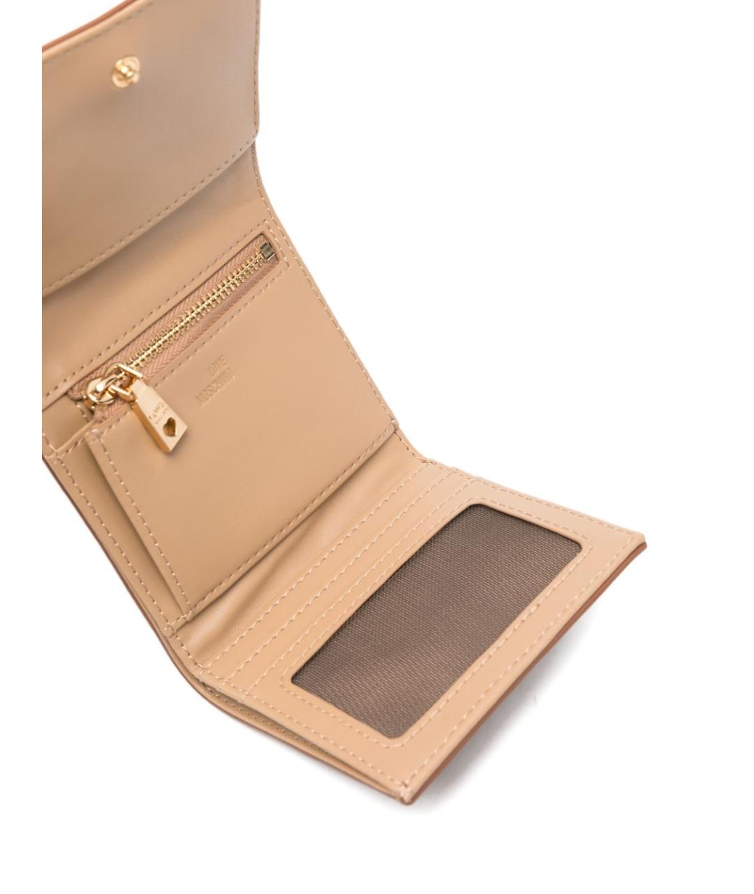 LOVE MOSCHINO Коричневый кошелек из искусственной кожи, фото 3