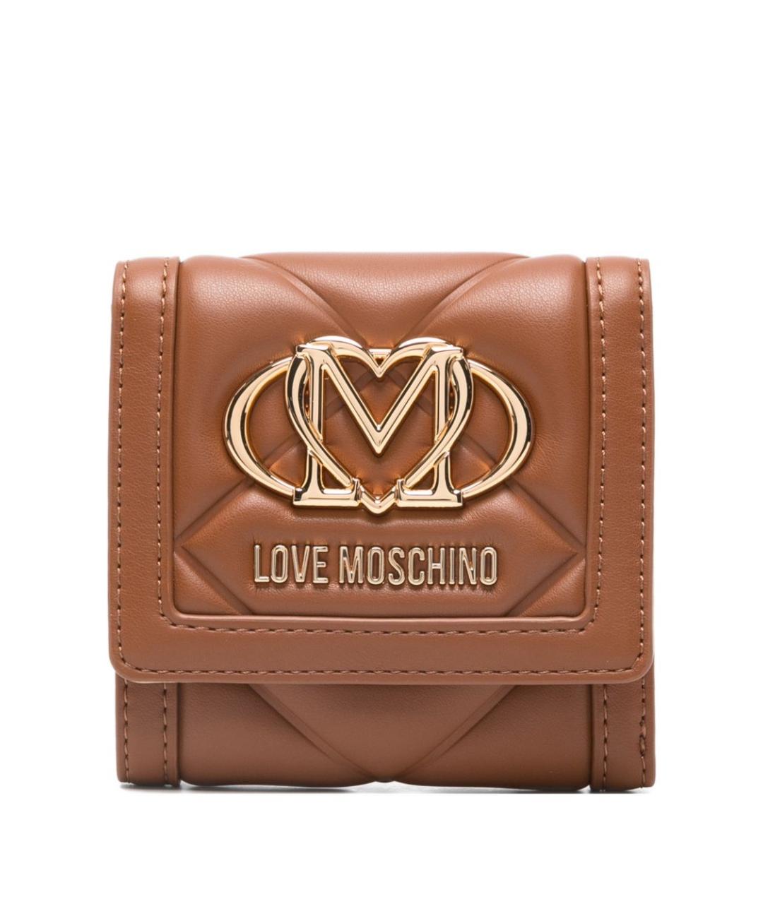LOVE MOSCHINO Коричневый кошелек из искусственной кожи, фото 1
