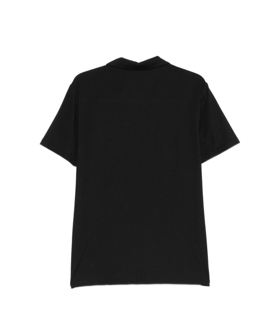 PEUTEREY Черное хлопко-полиэстеровое поло с коротким рукавом, фото 2