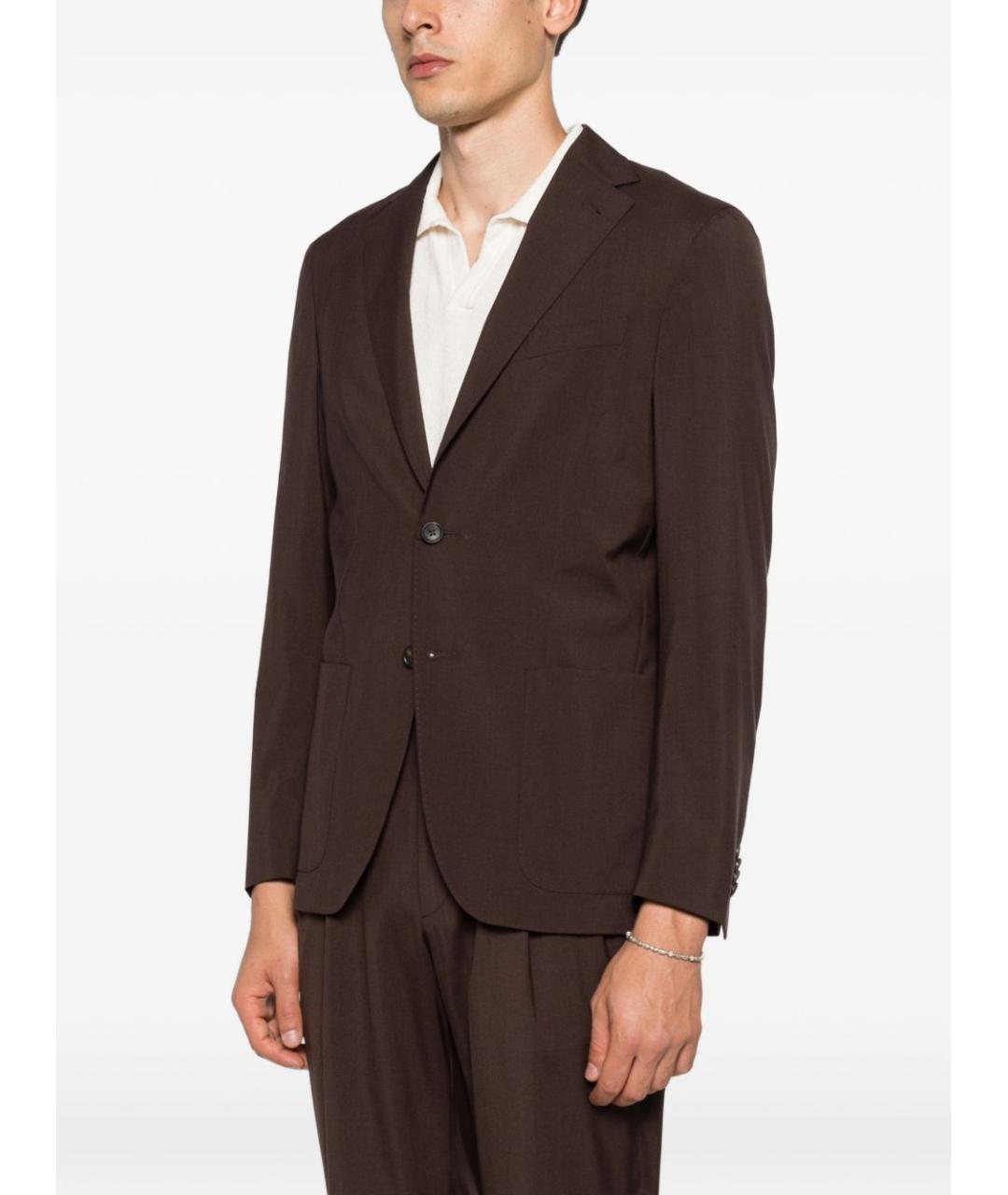 CORNELIANI Коричневый шерстяной пиджак, фото 2