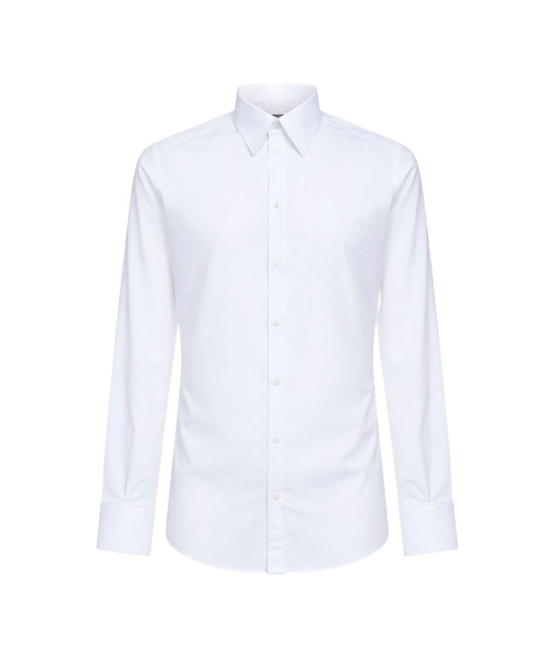 DOLCE&GABBANA Белая хлопковая классическая рубашка, фото 1