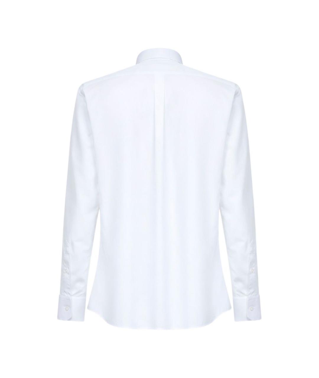 DOLCE&GABBANA Белая хлопковая классическая рубашка, фото 2