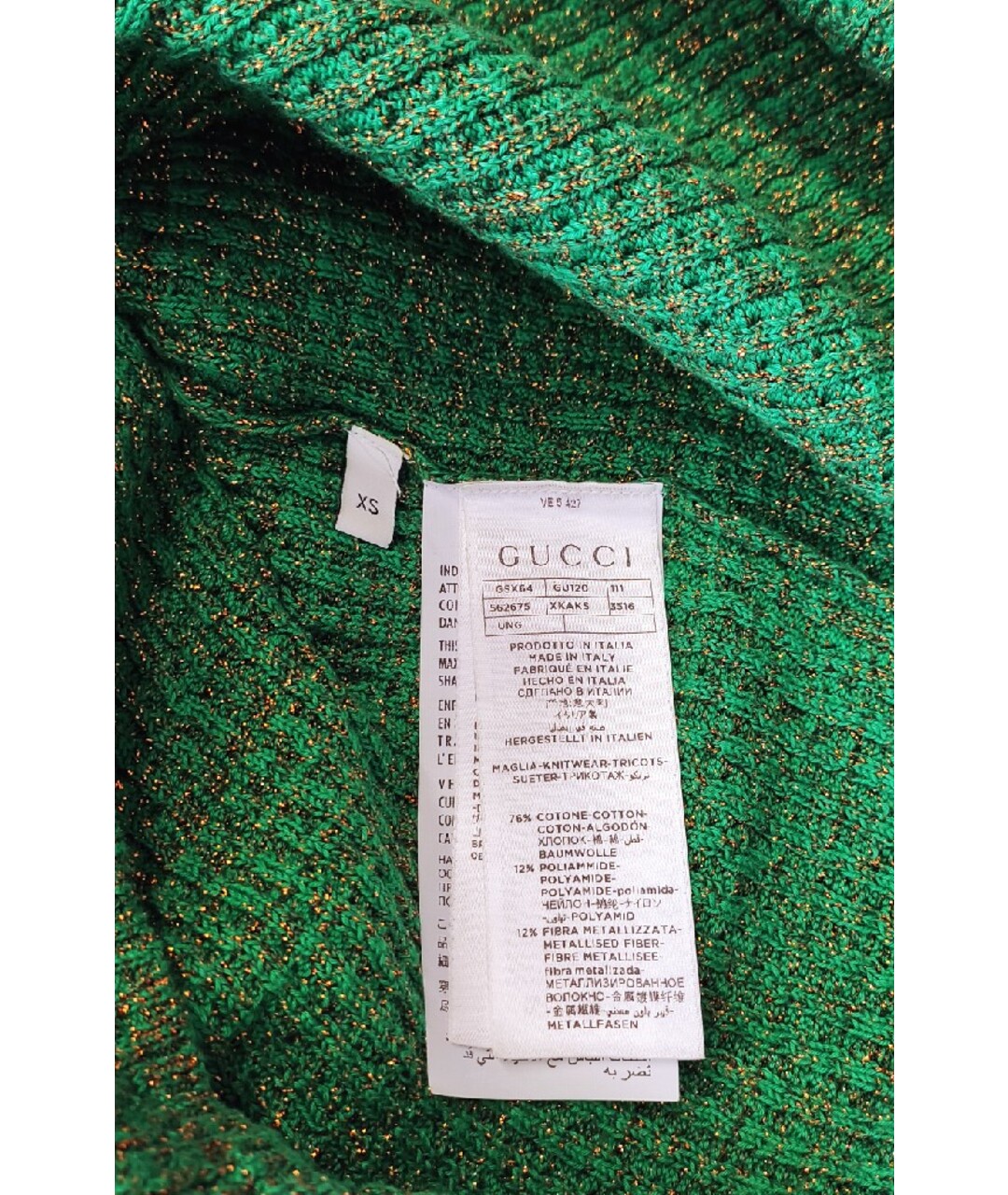 GUCCI Зеленый хлопковый джемпер / свитер, фото 6