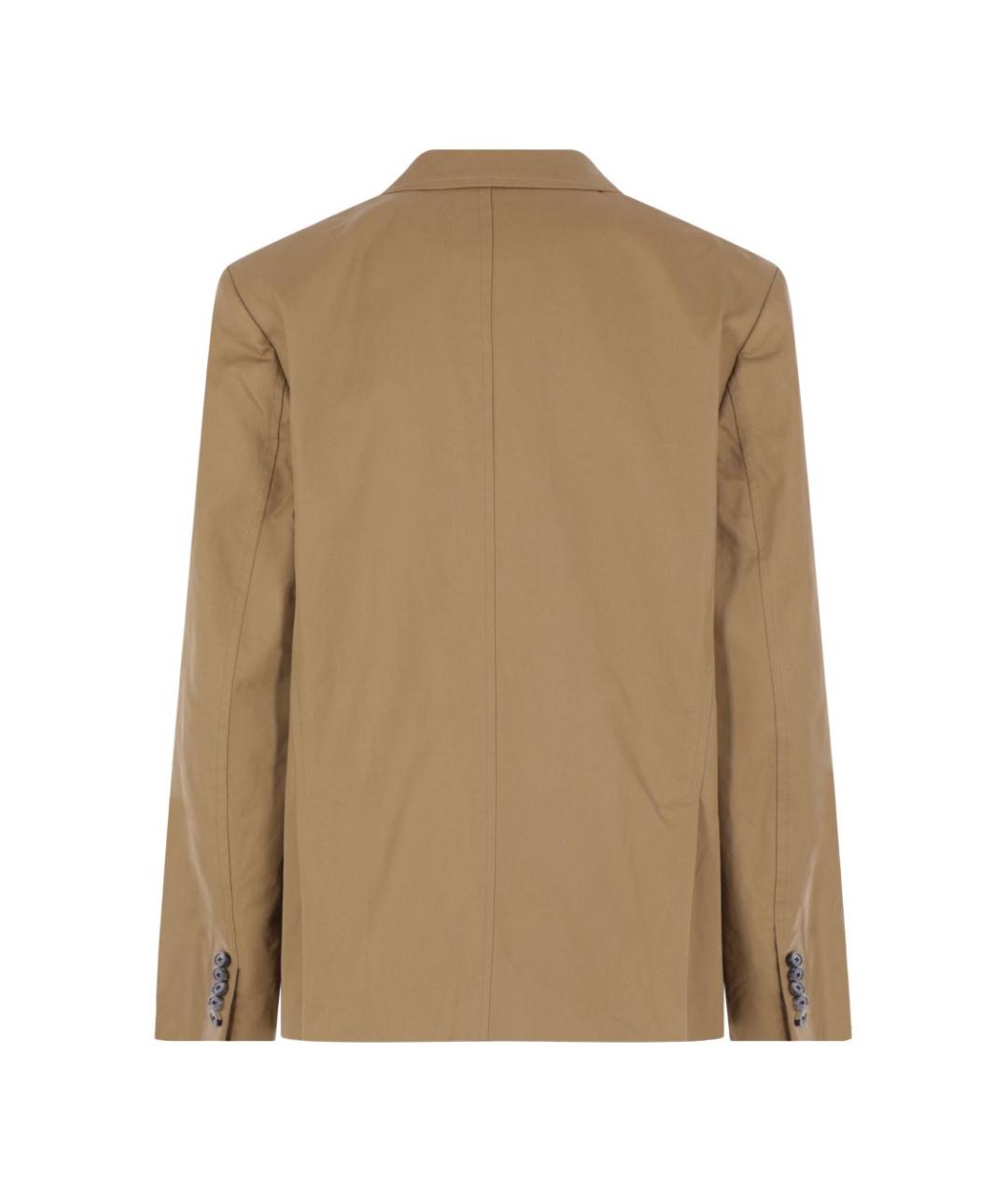 DRIES VAN NOTEN Бежевый хлопковый жакет/пиджак, фото 2