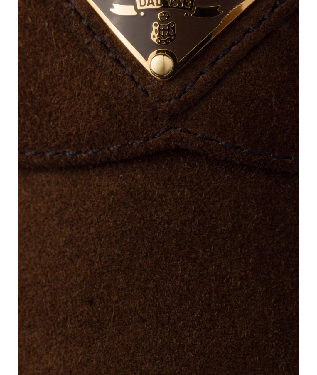 PRADA Коричневые замшевые мюли, фото 3