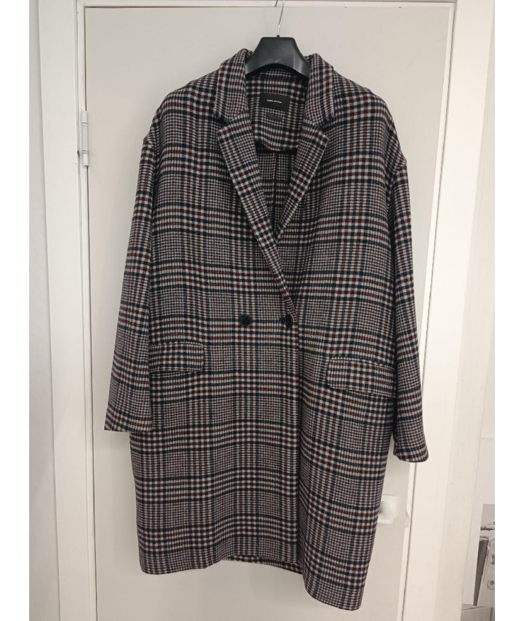 ISABEL MARANT Бордовое шерстяное пальто, фото 6