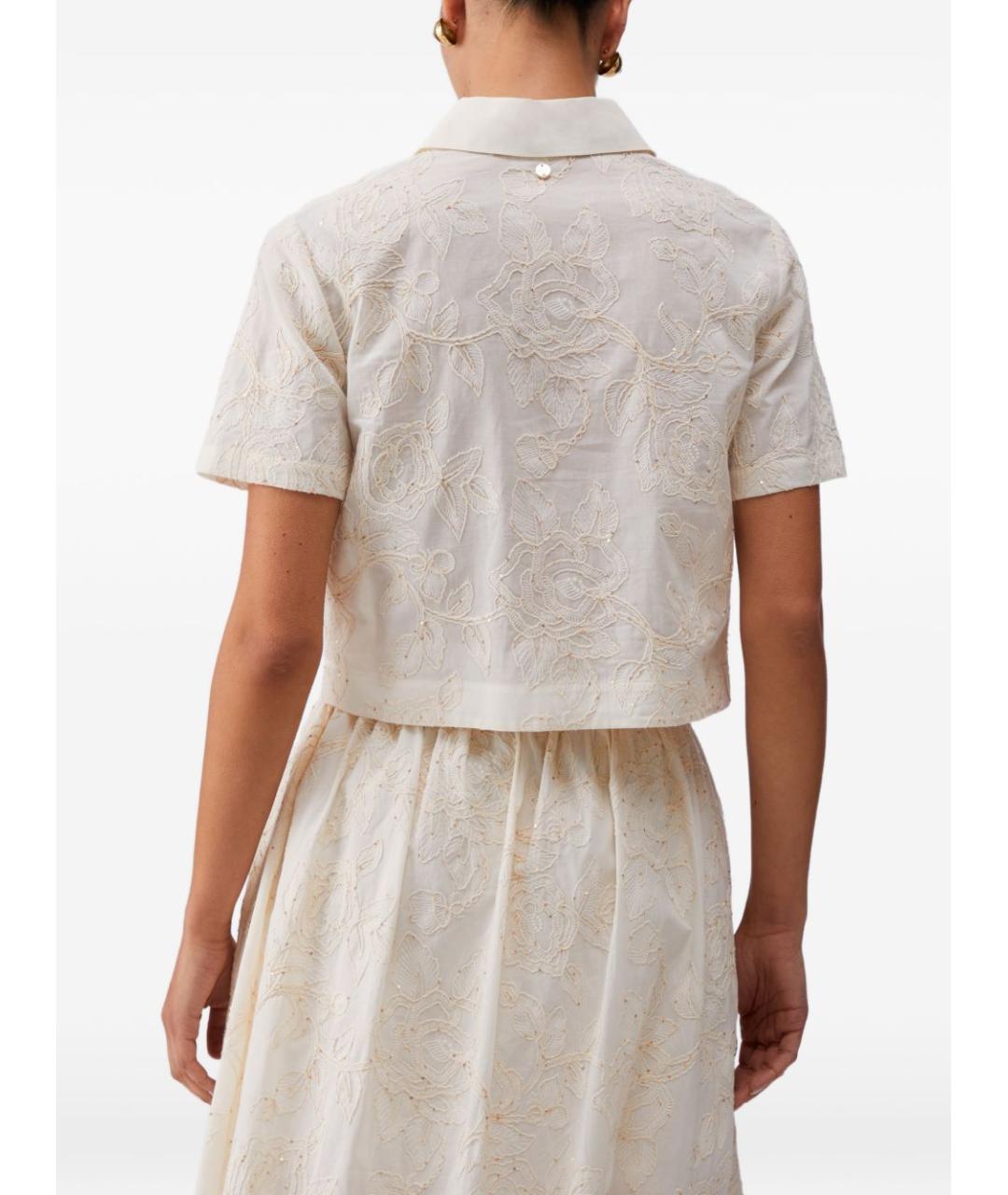 LIU JO Бежевая хлопковая рубашка, фото 2