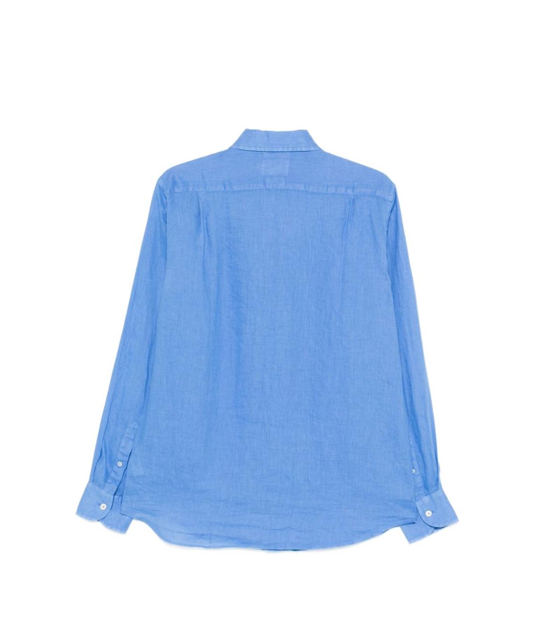 MC2 SAINT BARTH Голубая льняная кэжуал рубашка, фото 2