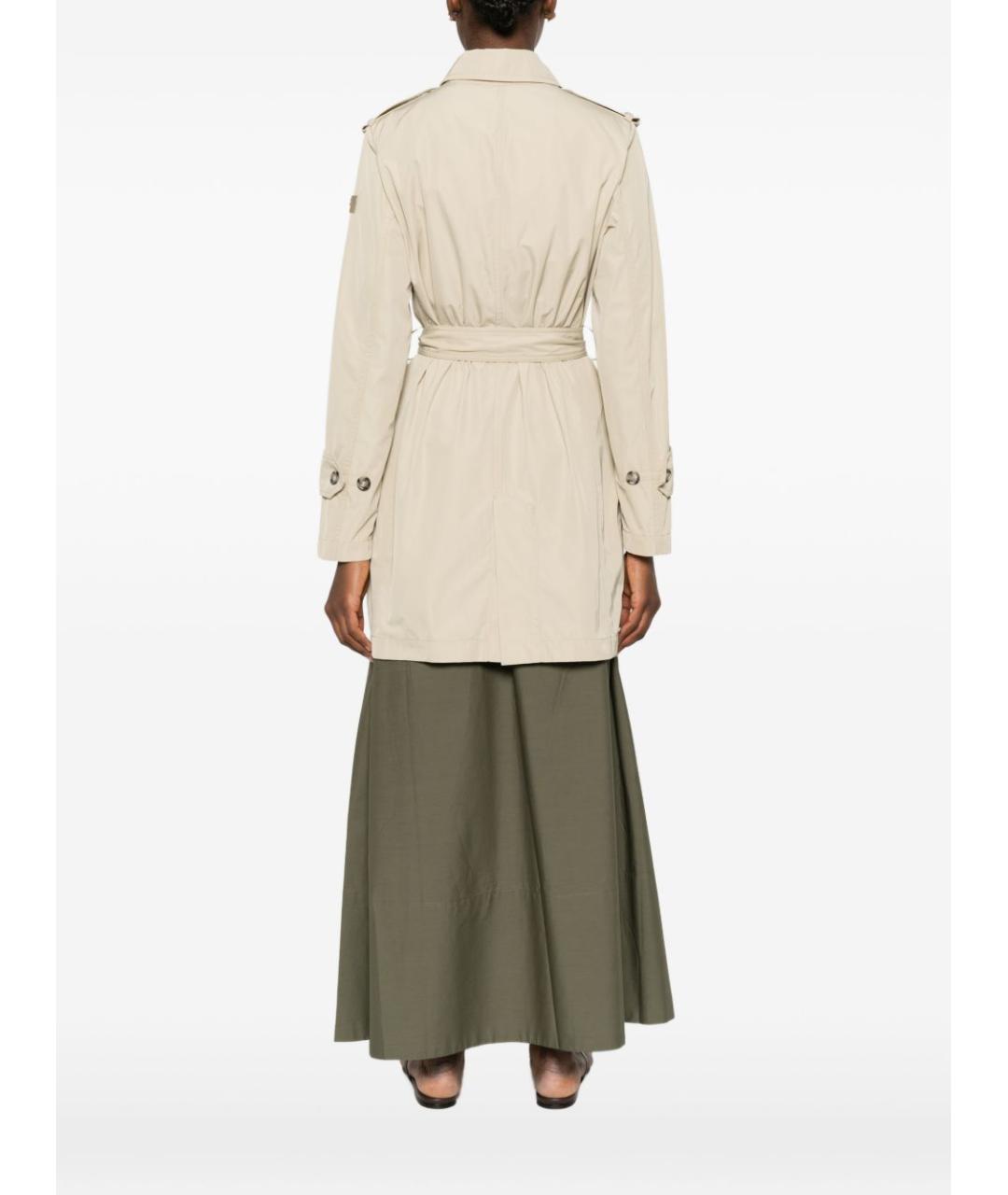 PEUTEREY Бежевый полиэстеровый тренч/плащ, фото 2