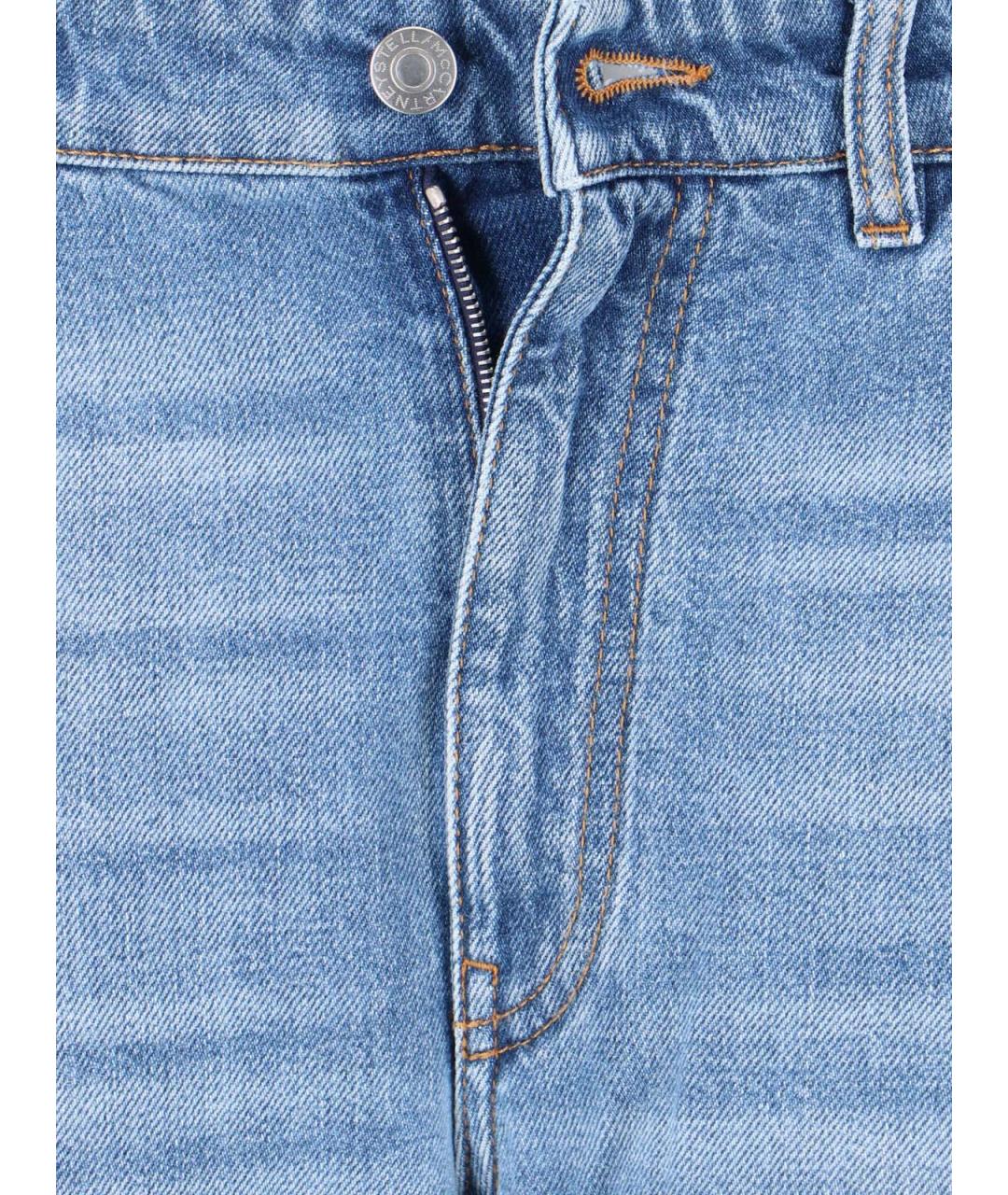 STELLA MCCARTNEY Голубые хлопковые прямые джинсы, фото 4