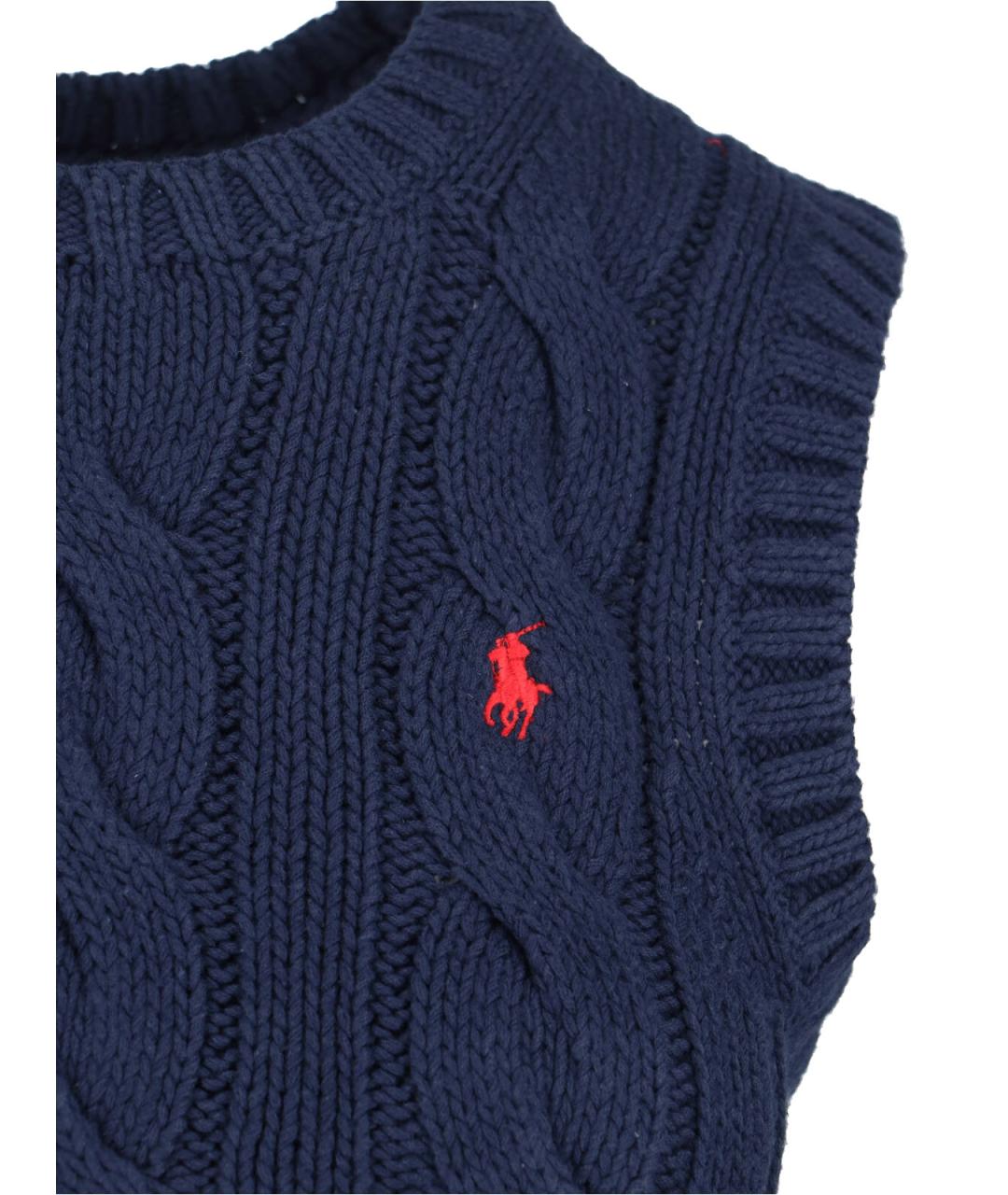 POLO RALPH LAUREN Синяя хлопковая жилетка, фото 3