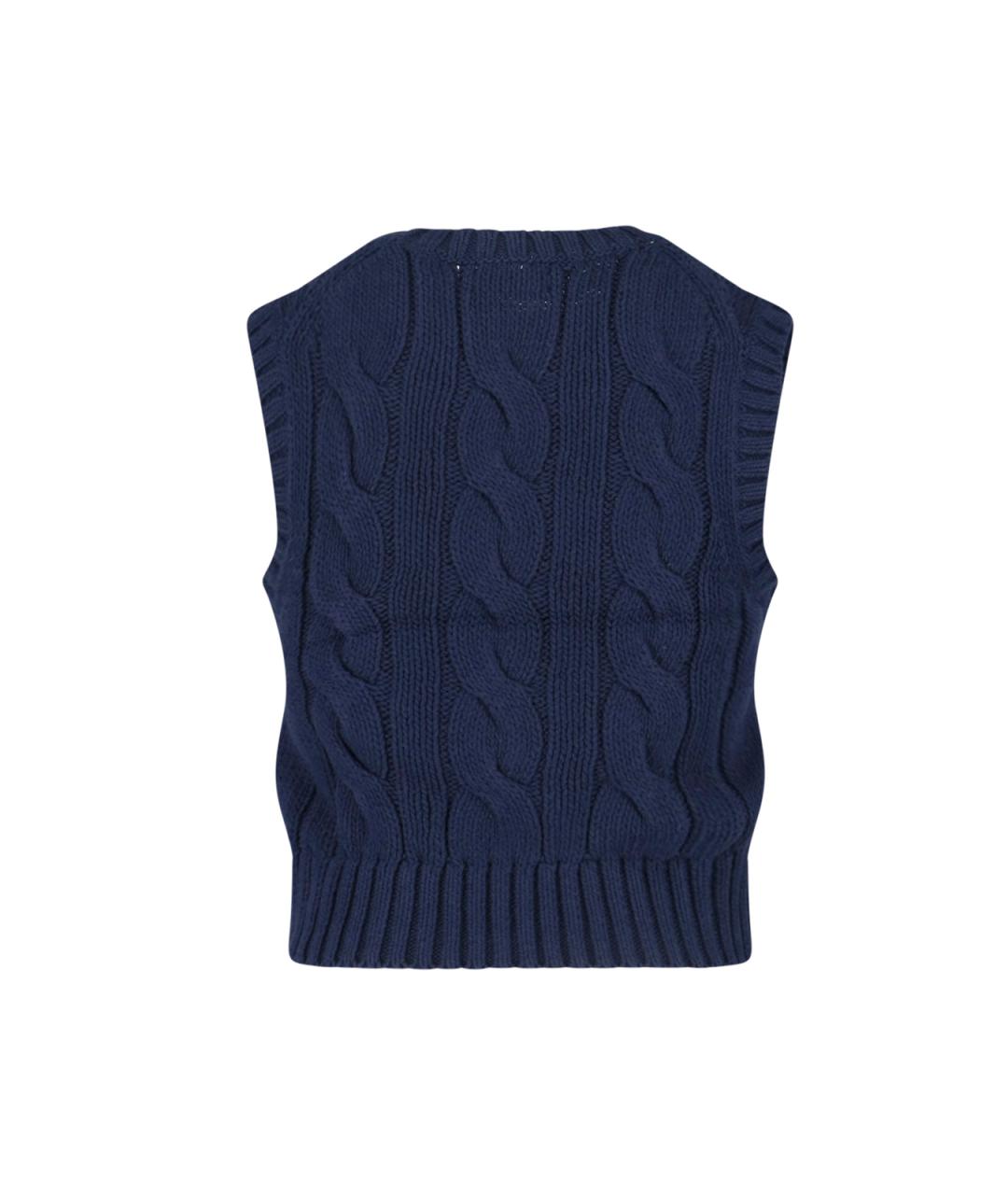 POLO RALPH LAUREN Синяя хлопковая жилетка, фото 2