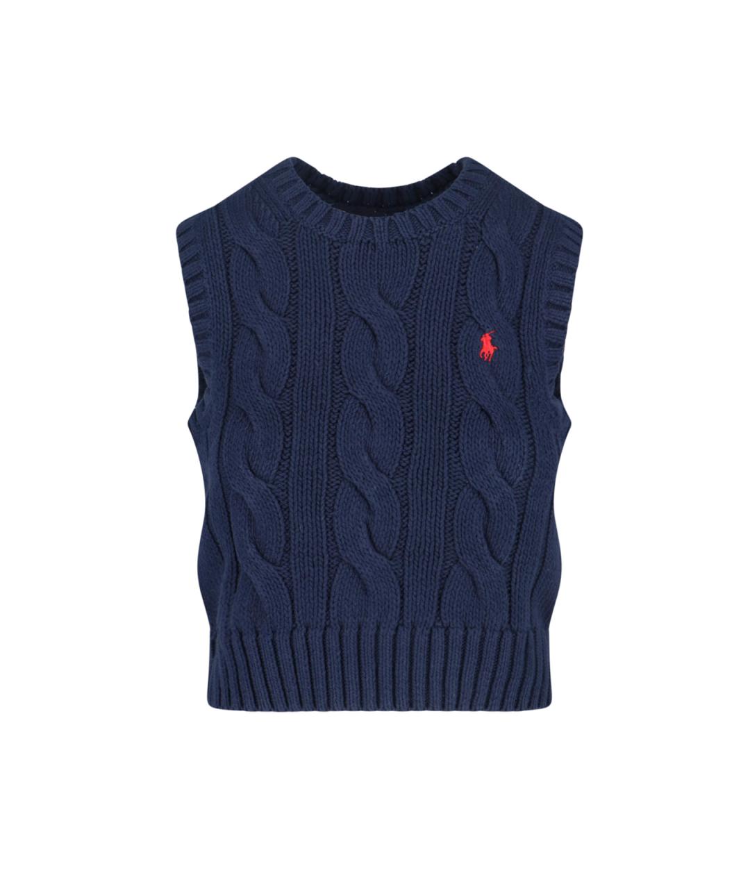 POLO RALPH LAUREN Синяя хлопковая жилетка, фото 4