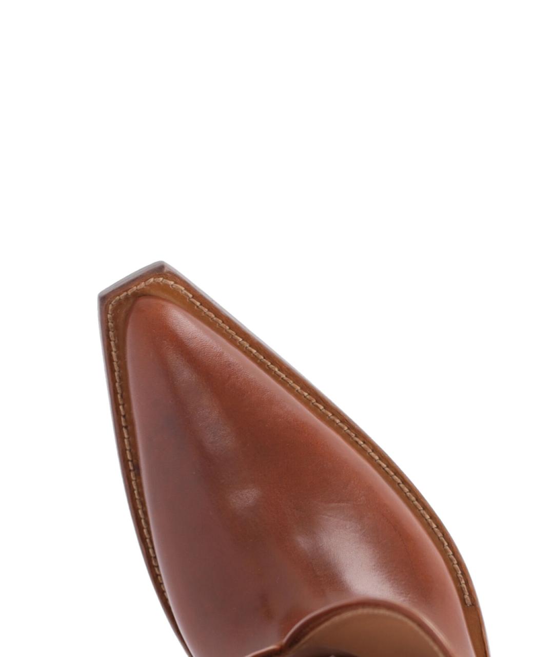 MAISON MARGIELA Коричневые кожаные сапоги, фото 5