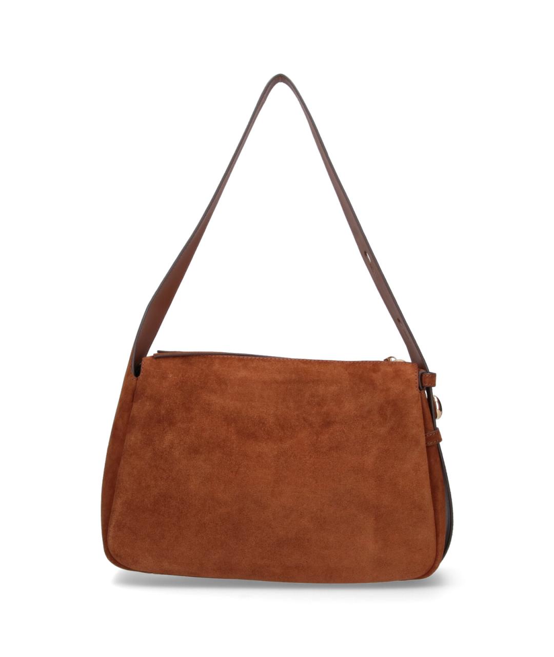 TORY BURCH Коричневая замшевая сумка с короткими ручками, фото 3