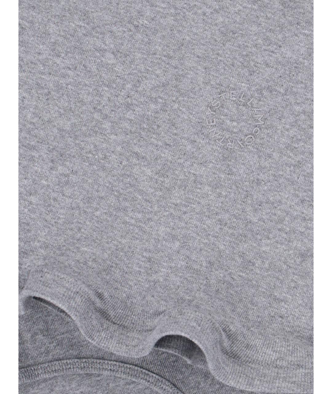 STELLA MCCARTNEY Серая хлопковая майка, фото 3